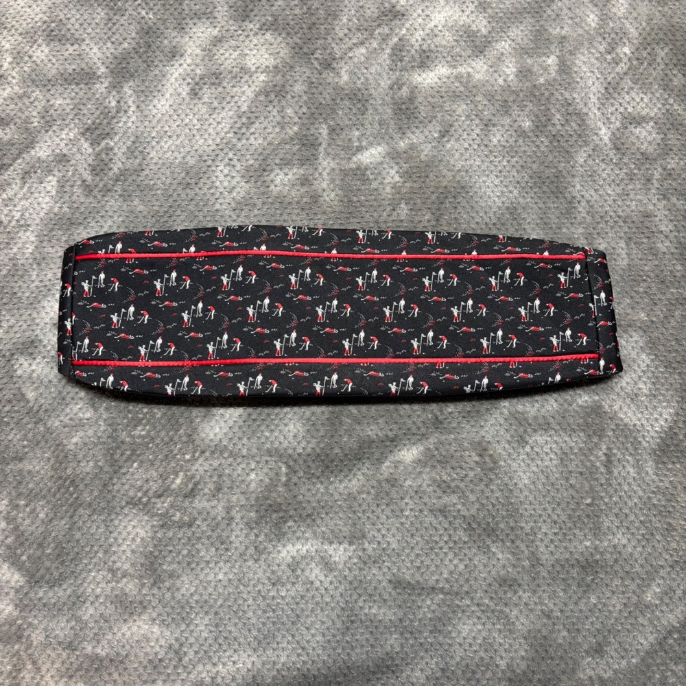 Mens Golf Novelty Print Cummerbund Red Piping Adjustable Formal Tuxedo‎ Belt